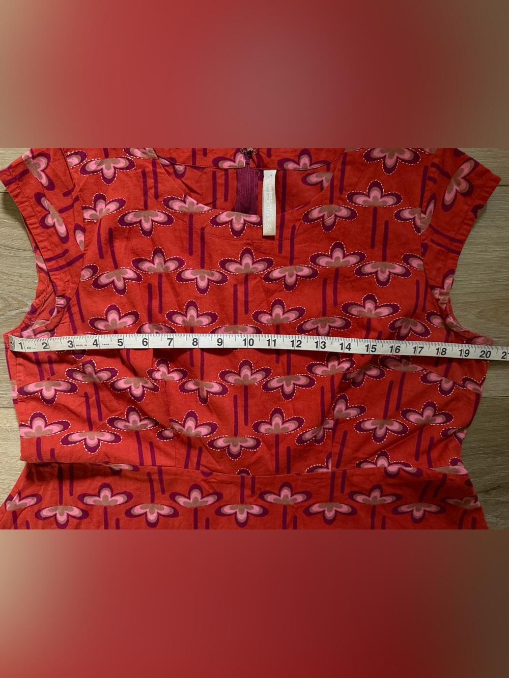 MATA TRADERS Marseille Dress Mod Daisy Spiced Coral EUC - Picture 2 of 5